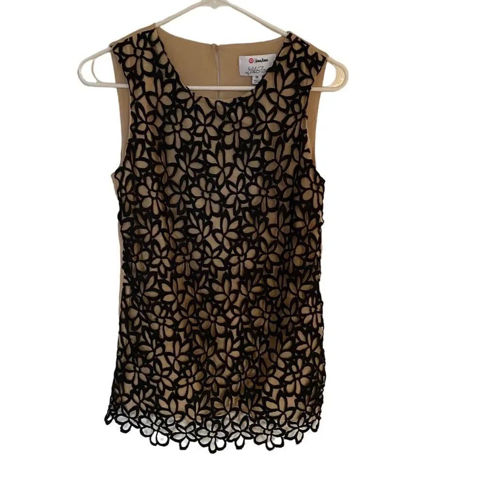 Neiman Marcus Lela Rose for Target NEW women's Guipure lace blouse silk blend XS